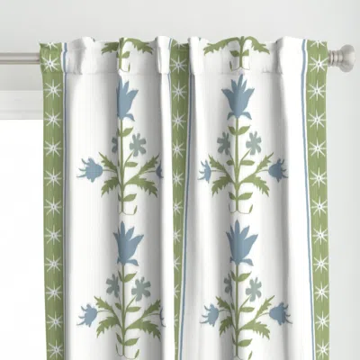 Spoonflower Tulip Indienne Stripe Curtain Panel