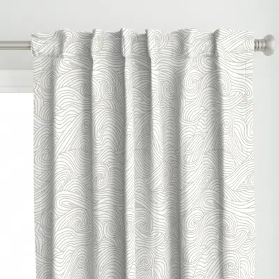 Spoonflower Tumbling Ocean Waves - Curtain Panel