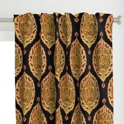Spoonflower Turkish Delight Black Curtain Panel