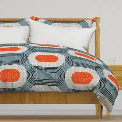 Spoonflower Tweedy Mid Century Duvet Cover