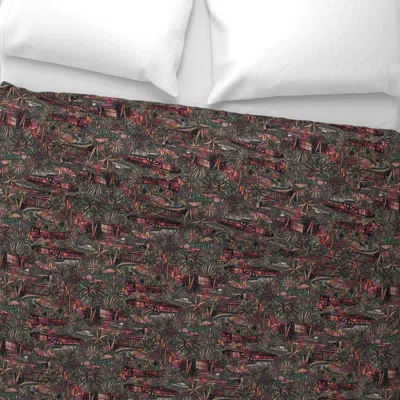 Spoonflower Twilight Palms Wide Cotton Sateen 3.5 oz 26" X 20" Standard Knife Edge