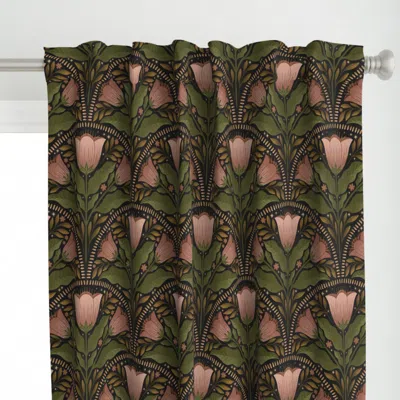 Spoonflower Twilight Tulips Curtain Panel
