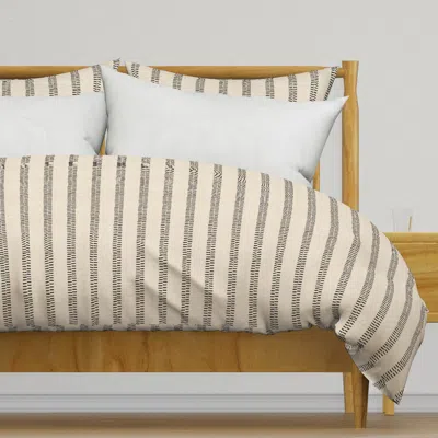 Spoonflower Ubu Stripe Linen Duvet Cover