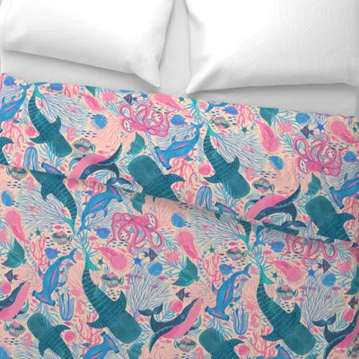 Spoonflower Under The Sea Wide Cotton Sateen 3.5 oz 26" X 20" Standard Knife Edge