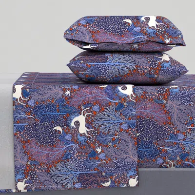 Spoonflower Unicorns In Nocturnal Forest Full Sheet Set