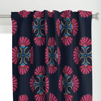 Spoonflower Velvet Geometry Curtain Panel