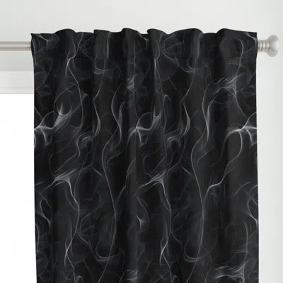 Spoonflower Velvet Smoke Whirl Curtain Panel