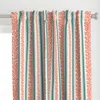 Spoonflower Vertical Coral Stripes - Curtain Panel