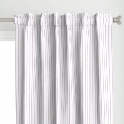 Spoonflower Vertical Lavender Lines - Curtain Panel