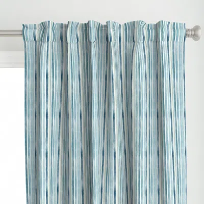 Spoonflower Vertical Stripes Colorful Curtain Panel