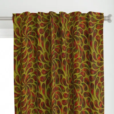 Spoonflower Vibrant Droplet Swirls In Curtain Panel