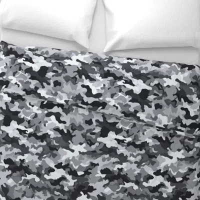 Spoonflower Vibrant White Light Gray Camouflage Pattern Wide Cotton Sateen 3.5 oz 26" X 20" Standard Knife Edge