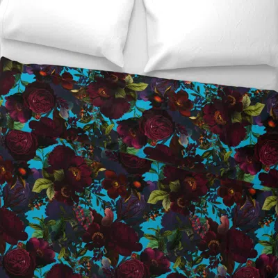 Spoonflower Victorian Baroque Peonies Dark Gothic Floral Wallpaper Elegant Heritage Wide Cotton Sateen 3.5 oz 26