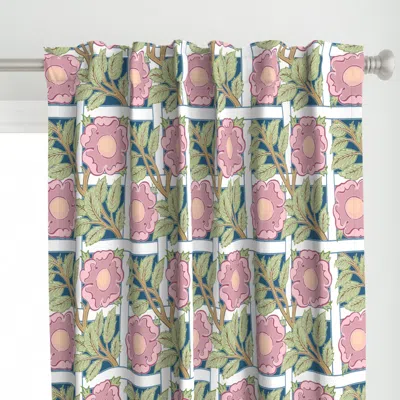 Spoonflower Victorian Rose Trellis Curtain Panel