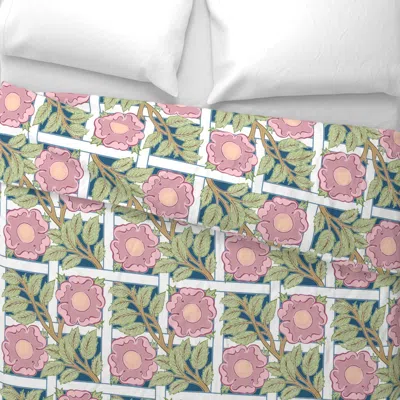 Spoonflower Victorian Rose Trellis Smaller Wide Cotton Sateen 3.5 oz 26" X 20" Standard Knife Edge