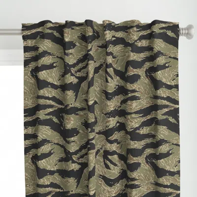 Spoonflower Vietnam Tiger Stripe Camo Curtain Panel