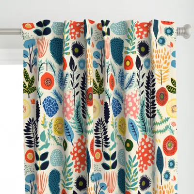 Spoonflower Vintage 1950s Inspired Curtain Panel