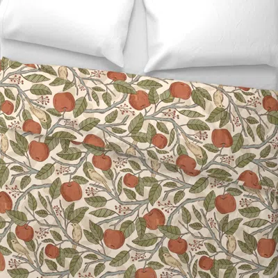 Spoonflower Vintage Apple Orchard Wide Cotton Sateen 3.5 oz 26" X 20" Standard Knife Edge