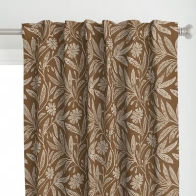 Spoonflower Vintage Floral Daisy Curtain Panel