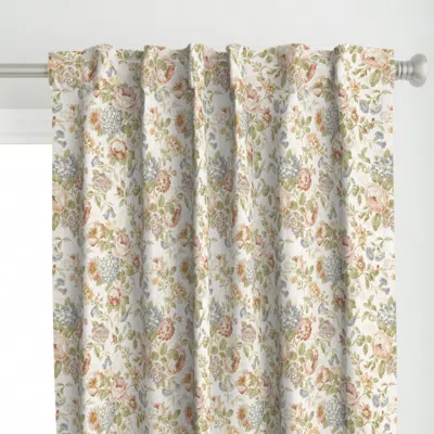Spoonflower Vintage Florals Petite Curtain Panel