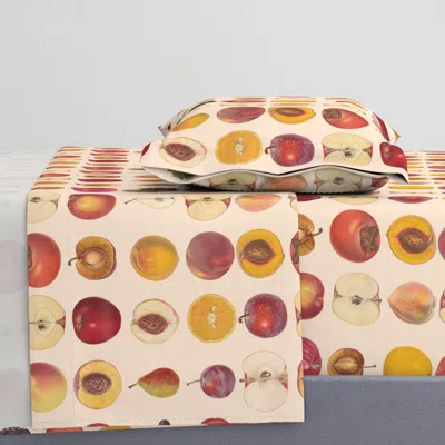 Spoonflower Vintage Fruit Assortment Twin Sheet Set