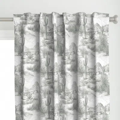 Spoonflower Vintage High Desert Toile Curtain Panel