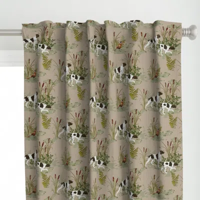 Spoonflower Vintage Hunting Dog Scene Curtain Panel