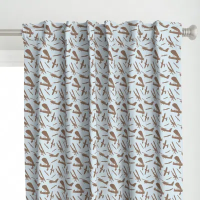 Spoonflower Vintage Single Engine Curtain Panel