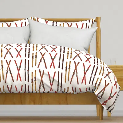 Spoonflower Vintage Ski Sketched No Duvet Cover