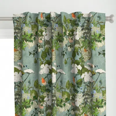 Spoonflower Vintage Style White Curtain Panel
