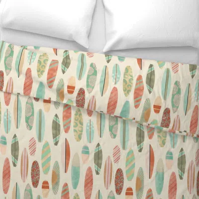 Spoonflower Vintage Surfboards Wide Cotton Sateen 3.5 oz 26" X 20" Standard Knife Edge