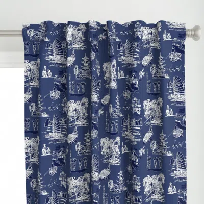 Spoonflower Vintage Vietnamese Toile Curtain Panel