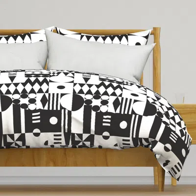 Spoonflower Vivid Mod Shapes Duvet Cover