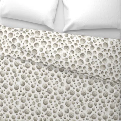 Spoonflower Volleyball Sports Wide Cotton Sateen 3.5 oz 26" X 20" Standard Knife Edge