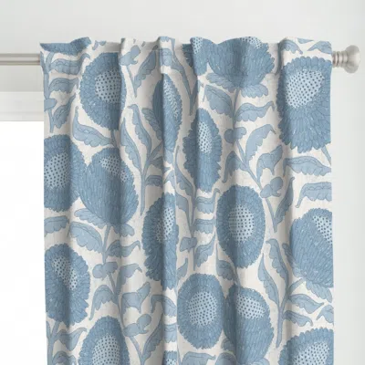 Spoonflower Warm Neutral Calming Curtain Panel In Blue