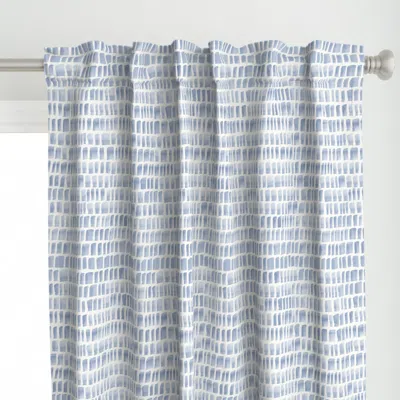 Spoonflower Water Color Block Brush Curtain Panel