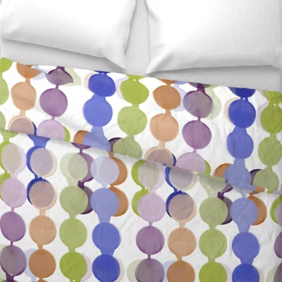 Spoonflower Watercolor Circle Drip Line Wide Cotton Sateen 3.5 oz 26" X 20" Standard Knife Edge
