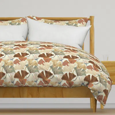Spoonflower Watercolor Ginkgo Low Duvet Cover