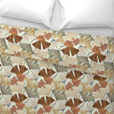 Spoonflower Watercolor Ginkgo Low Saturation Medium King Pillow Sham