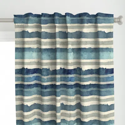 Spoonflower Watercolor Stripes In Curtain Panel