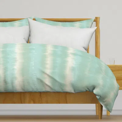Spoonflower Watercolor Stripes Mint And Duvet Cover