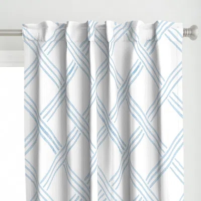 Spoonflower Watercolor Woven Lattice Curtain Panel