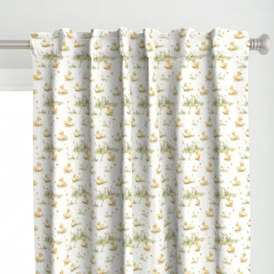 Spoonflower Watercolour Chicks In Curtain Panel