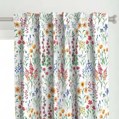 Spoonflower Watercolour Cottage Curtain Panel