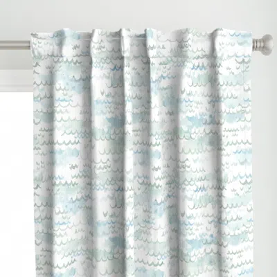 Spoonflower Watercolour Waves - Curtain Panel