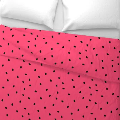 Spoonflower Watermelon Seeds Wide Cotton Sateen 3.5 oz 26" X 20" Standard Knife Edge