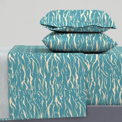 Spoonflower Wave Candy Queen Sheet Set