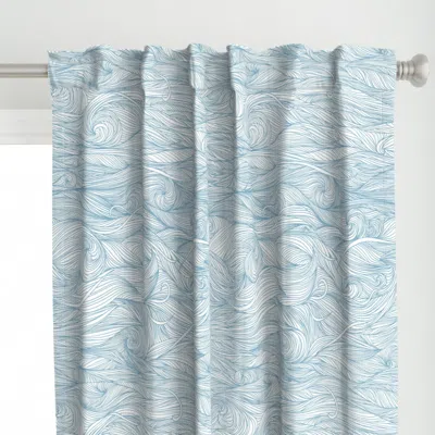 Spoonflower Waves Curtain Panel