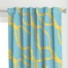 Spoonflower Waves With Three Curtain Panel