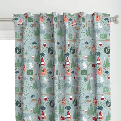 Spoonflower Weekend At The Lake Curtain Panel